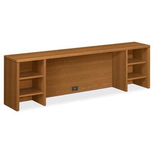 HON 10500 Series Stack-on PC Organizer - 72" Width x 14.62" Depth x 22" Height - Square Edge - Wood - Oak Top