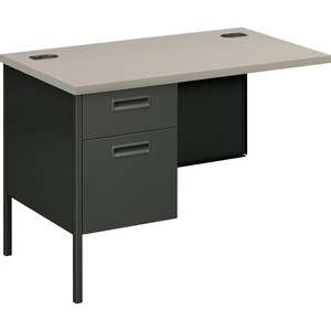 HON Metro Classic P3236LG2S Left Pedestal Return - 42" Width x 24" Depth x 29.5" Height - 2 Drawer - Double - Steel - Charcoal Gray