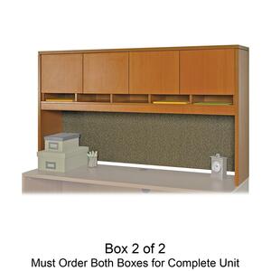 Lorell 87000 Series Stack-on Storage Hutch - 72" Width x 15" Depth x 42.5" Height - Wood - Cherry