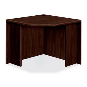 HON 10700 Series Corner Unit - 36" Width x 24" Depth x 29.5" Height - Waterfall Edge - Wood - Mahogany