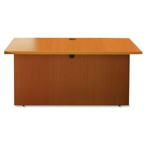 Lorell 87000 Series Bridge - 48" Width x 24" Depth x 29.5" Height - 2 Drawer - Wood - Cherry