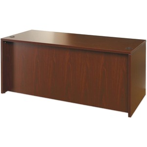 Lorell 87000 Series Rectangular Desk Shell - 66" Width x 30" Depth x 29.5" Height - 2 Drawer - Wood - Mahogany