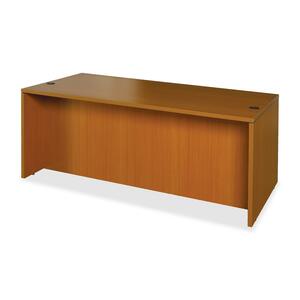 Lorell 87000 Series Rectangular Desk Shell - 72" Width x 36" Depth x 29.5" Height - 2 Drawer - Wood - Cherry