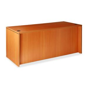 Lorell 87000 Series Rectangular Desk Shell - 66" Width x 30" Depth x 29.5" Height - 2 Drawer - Wood - Cherry