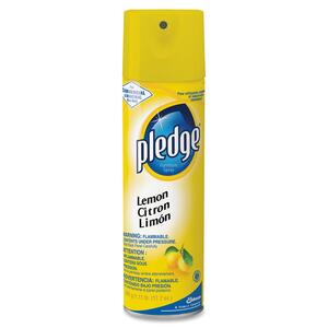 JohnsonDiversey Pledge Furniture Polish - Aerosol - 18fl oz - Lemon Scent