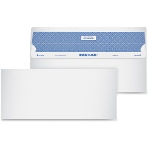 Quality Park Reveal-n-seal Envelope - #10 (4.12" x 9.5") - 24lb - 40 / Box - White