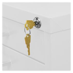 Safco 5-Drawer Flat File Lock Kit - Steel Body - Silver