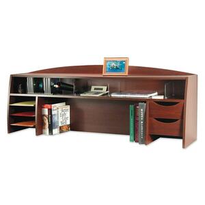 Buddy Spacesaver Desktop Organizer - 21.25" x 58" x 12" - Wood - Mahogany
