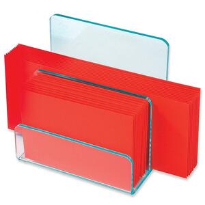 Deflect-o Glasstique Paper Sorter - Acrylic - Green