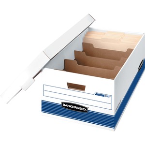 Fellowes Bankers Box Divider Box - Letter - External Dimensions 10.25" Height x 15" Width x 24" Depth - White, Blue