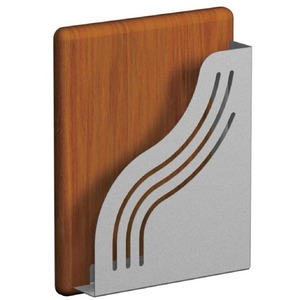 Safco Wave Magazine Rack - 13" x 10" x 2.75" - 1 Pocket(s) - Wood - Cherry