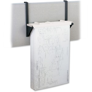 Safco Cubicle Wall Rack - 18" x 1.5" x 6" - 600 x Sheet - Steel - Black