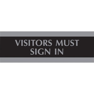 Visitors Must Sign In Sign 9"x3"