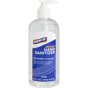 Genuine Joe Hand Gel Sanitizer - 16oz - Moisturizing - Clear