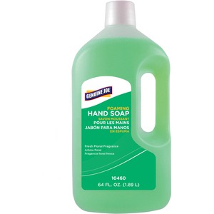 Genuine Joe Foaming Hand Soap - 64oz - Rich Lather, Anti-bacterial, Moisturizing - Green