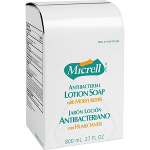 Gojo Micrell Antibacterial Lotion Dispenser Refill - 800mL - Anti-bacterial, Antimicrobial