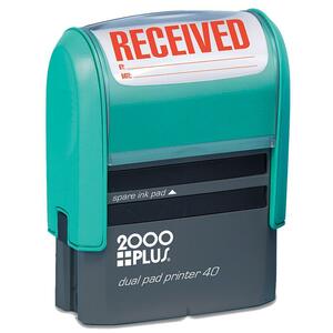 COSCO Self-inking Jumbo Stamp - 0.93" x 2.37" - Black