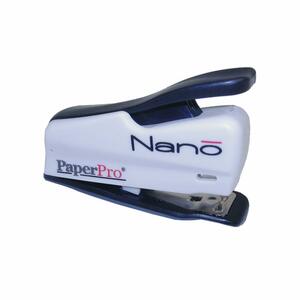 PaperPro Nano Mini Stapler - Desktop Stapler - 12 Sheets Capacity - 50 Staple Capacity - 1/4" Staple Size - Black, Gray