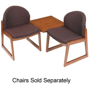 Safco Urbane Corner Connecting Table - Square - 23" x 23" x 18" x 1" - Hardwood, Veneer, Wood - Cherry