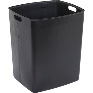 Continental Rigid Plastic Trash Can Liner - 45gal Capacity - 21.5" Height x 24.25" Width x 20.5" Depth - Plastic - Black