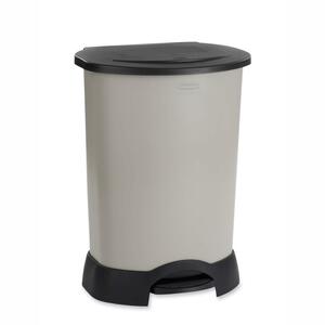 Rubbermaid Step-on Container - 30gal Capacity - 34" Height x 24" Width x 19.66" Depth - Plastic - Platinum