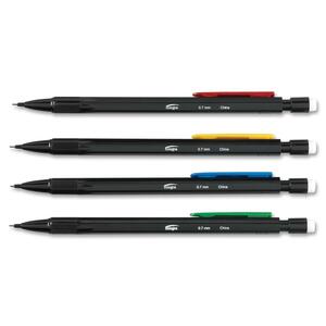Integra Push Advance Mechanical Pencil - 0.7 mm Lead Size - Assorted Barrel - 1 Dozen