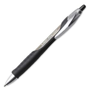 BIC Pro+ Gel Translucent Barrel Roller Pen - 0.7 mm Pen Point Size - Black Ink - Transparent Barrel - 1 Dozen