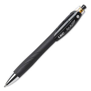 BIC ReAction Retractable Ball Pen - Black Ink - Black Barrel - 1 Each