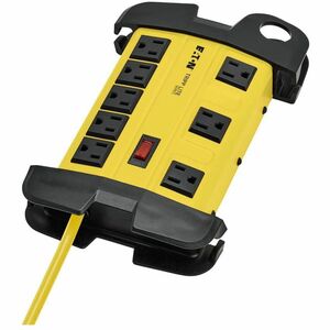 POWER IT! SAFETY PWR STRP 8OUT OSHA YELLOW 15FT CORD