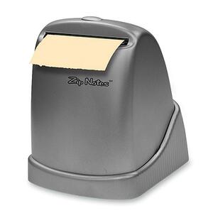 Zip Notes Executive Series Battery-operated Notes Dispenser - 3" x 3" - Holds 600 of Note - Silver