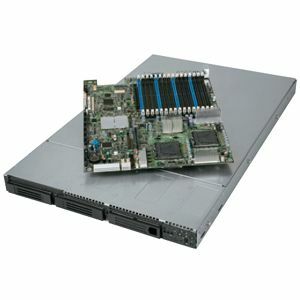 Intel SR1560SFHSNA 1U Rackmount Barebones Server System 3 Bay SATA Hot Swap 16 FBDIMM Slots 2XLGA771