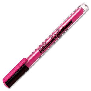 Zebra Pen Zazzle Fluorescent Highlighter - Chisel Marker Point Style - Pink Ink - Translucent Barrel