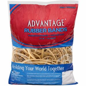 Alliance Rubber Pale Crepe Gold Rubber Band - Size: 333.5" Width x 0.12" Thickness - 1 Bag - Rubber - Crepe
