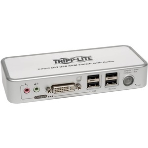 Tripp Lite by Eaton 2-Port DVI/USB KVM Switch with Audio and Cables - 2 x 1 - 2 x DVI-I Monitor