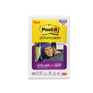 3M Post-it Picture Paper - 4" x 6" - High Gloss - 25 x Sheet