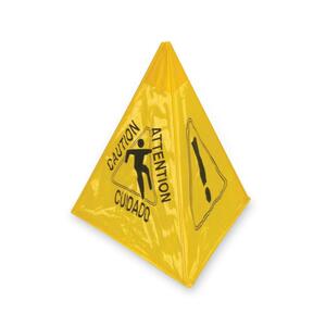 Black Background Caution Sign