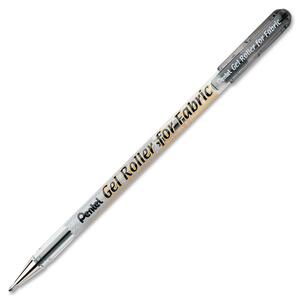 Pentel Gel Roller Pen For Fabric - 1 mm Pen Point Size - Black Ink - 1 Each