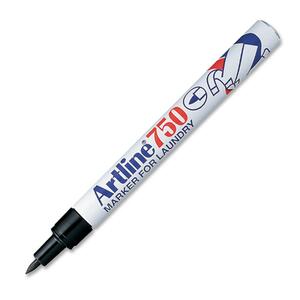 Shachihata Laundry Marker - Bullet Marker Point Style - 0.7 mm Marker Point Size - Black Ink - 1 Each