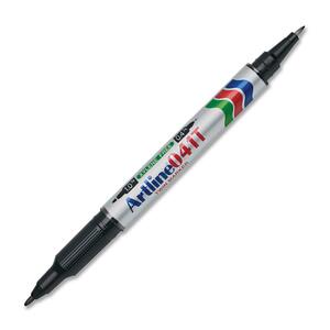 Shachihata Twin Nib Marker - 0.4 mm Marker Point Size, 1.05 mm Marker Point Size - Black Ink - 1 Each
