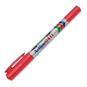 Shachihata Twin Nib Marker - 0.4 mm Marker Point Size, 1.05 mm Marker Point Size - Red Ink - 1 Each