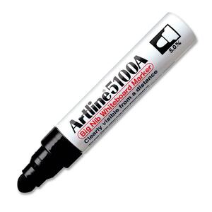 Shachihata Whiteboard Marker - Bullet Marker Point Style - Black Ink - 1 Each