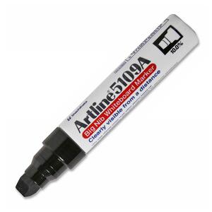 Shachihata Whiteboard Marker - Chisel Marker Point Style - Black Ink - 1 Each