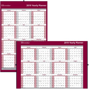 Laminated Yearly Wall Calendar