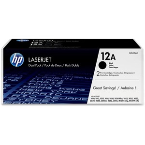 HP Dual Pack Black Toner Cartridge - Laser - 2000 Page - Black - 2 / Pack