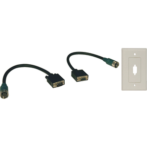 EASY PULL TYPE-A VGA CONNECTOR KIT W/ AUDIO WALLPLATE