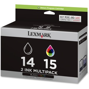 #14/#15 BLK/COL RET PROG INK CART