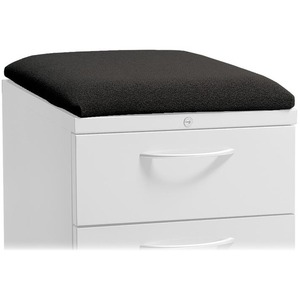 HON Perpetual Pedestal Seat Rest - Hook and Loop - 24" x 23" x 15" - Black