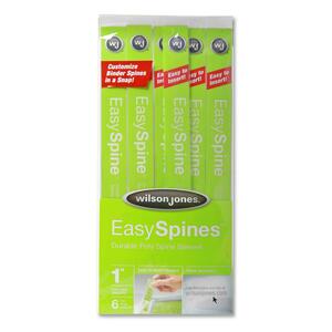 Wilson Jones Customize Binder Spine - 1" Diameter - Round - Poly - 6 / Pack - Clear