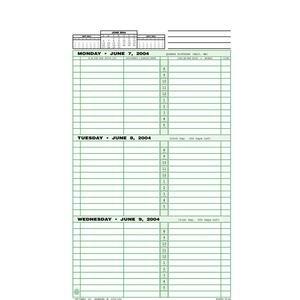 Day-Timer Dated Calendar Page - Weekly - 4.75" x 6.75" - January till December - 8:00 AM to 6:00 PM - 1 Week Per 2 Page(s)