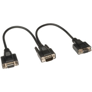 Tripp Lite by Eaton VGA Monitor Y Splitter Cable High Resolution (HD15 M to 2x HD15 F) 1 ft. (0.31 m)